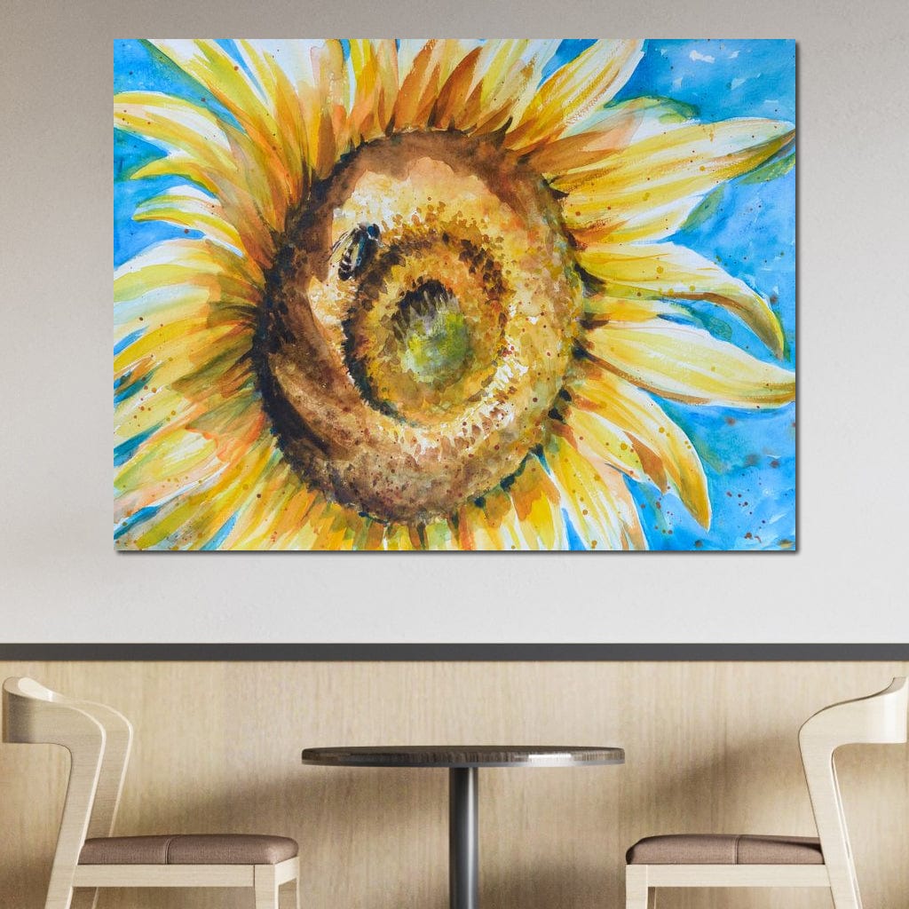 Golden Sunflower Canvas Wall Art