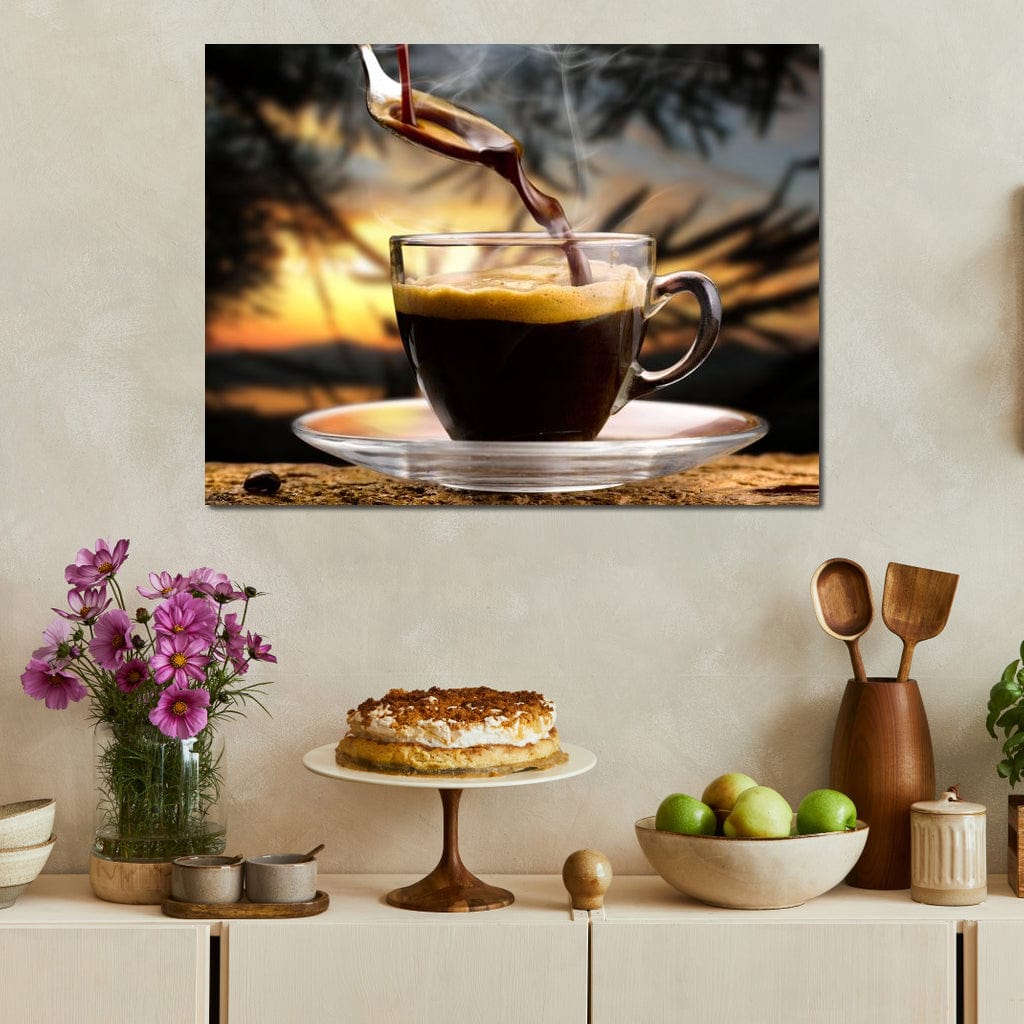 Hot Coffee Canvas Wall Art