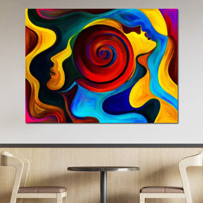Red Swirl Canvas Wall Art