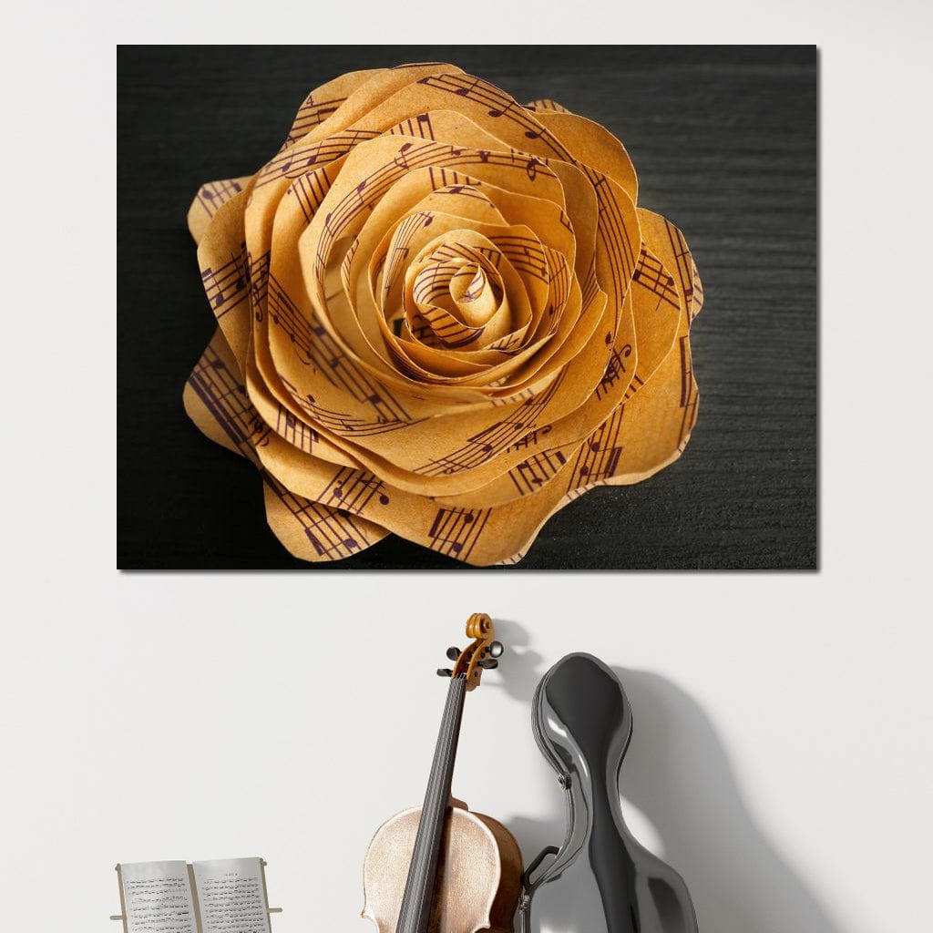 Musical Flower Canvas Wall Art