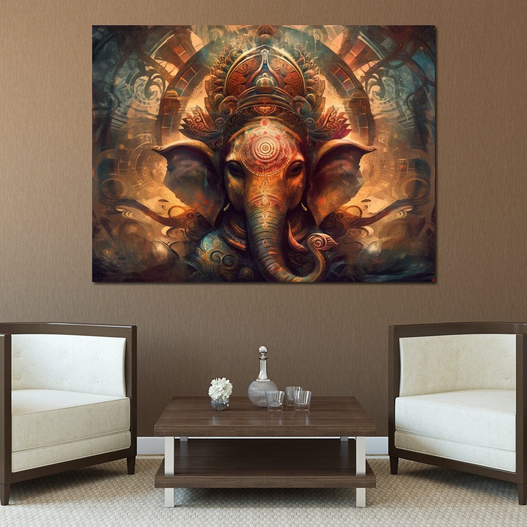 Majestic Ganesha Canvas Wall Art