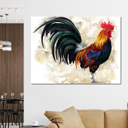 Rooster Canvas Wall Art