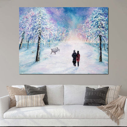 Winter Walk Canvas Wall Art
