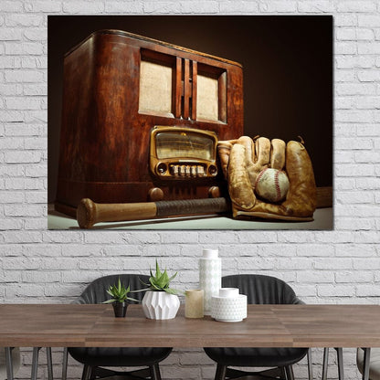 Vintage Baseball Canvas Wall Art