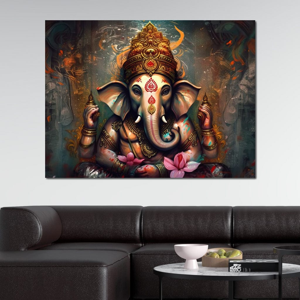 Ganesha's Wealth Canvas Wall Art