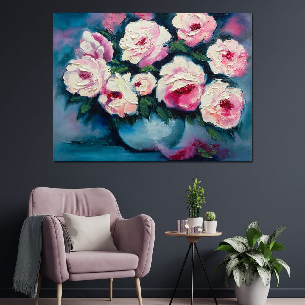 Beautiful Peonies Canvas Wall Art