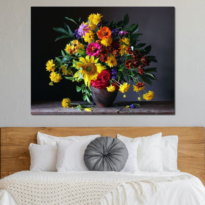 Sunflower Bouquet Canvas Wall Art