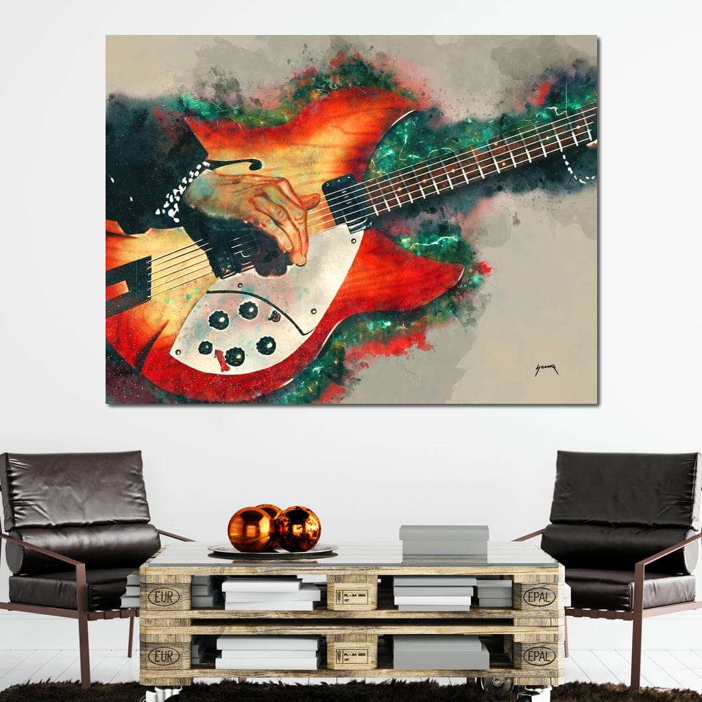 Tom Petty's Electric Guitar Canvas Wall Art
