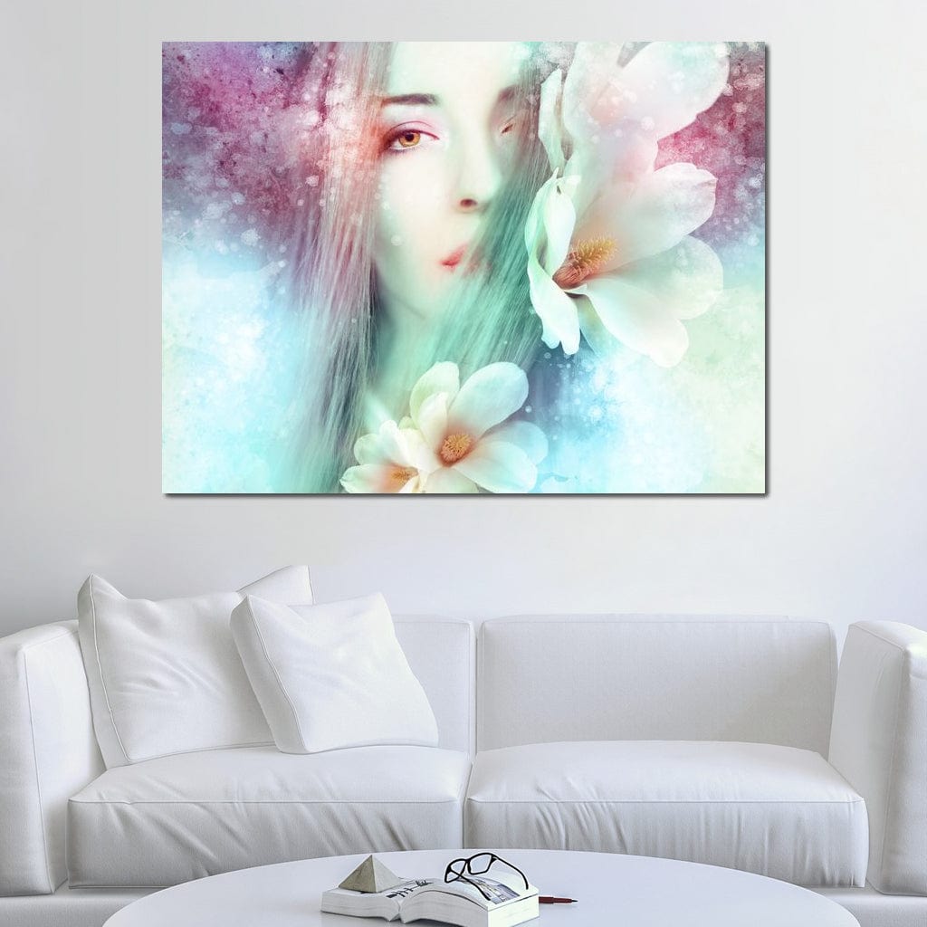 Spring Lady Canvas Wall Art