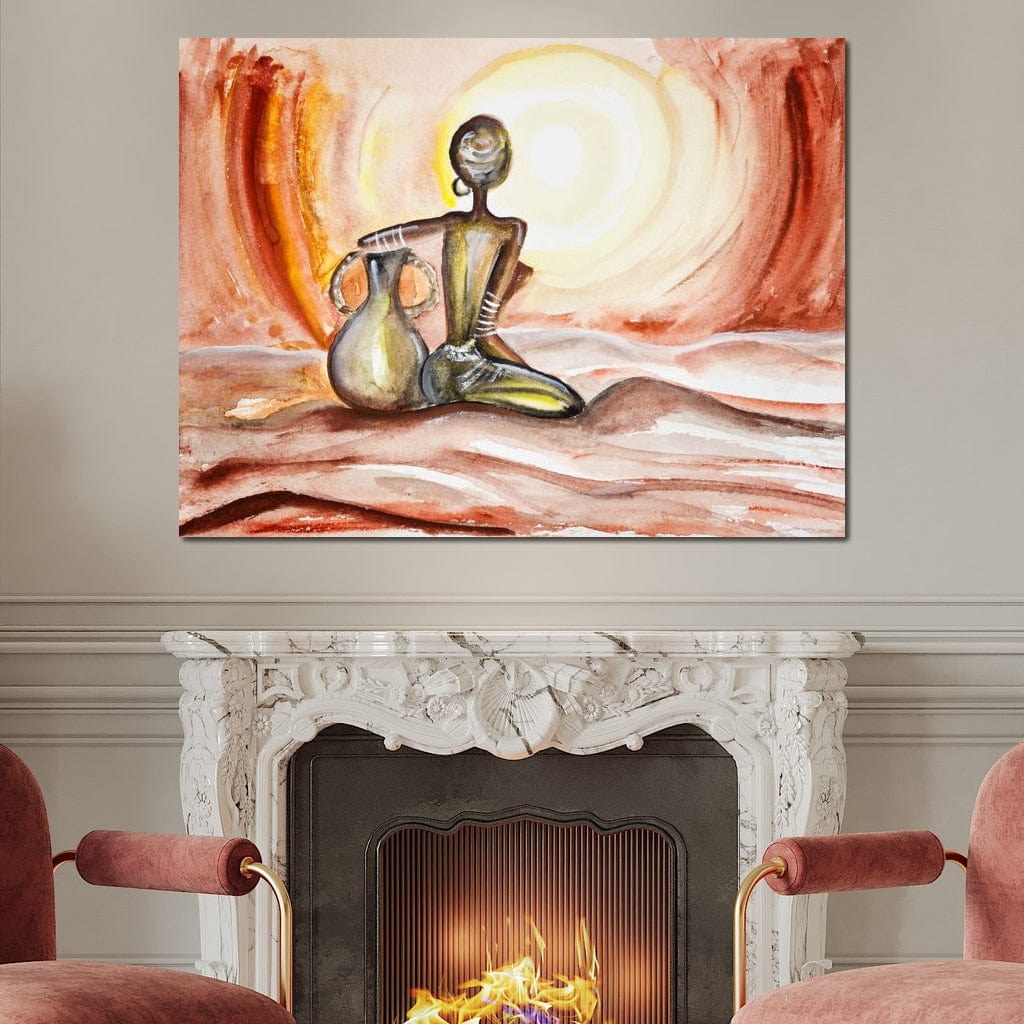 Sunset in Africa Canvas Wall Art