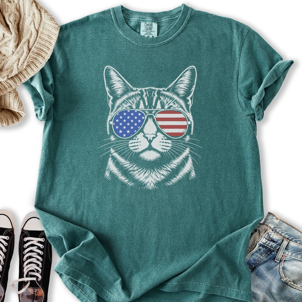 USA Aviator Cat Relaxed Tee