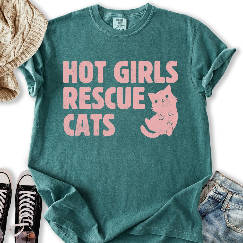 Hot Girls Rescue Cats Relaxed Tee