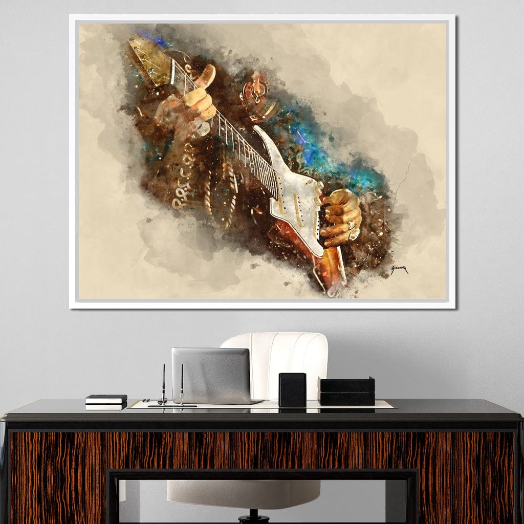 Jimmy Hendrix's Electric Guitar Canvas Wall Art