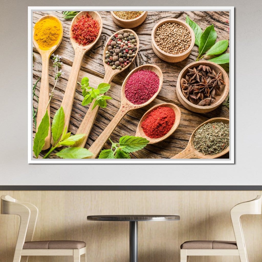 Assortment of Spices Canvas Wall Art