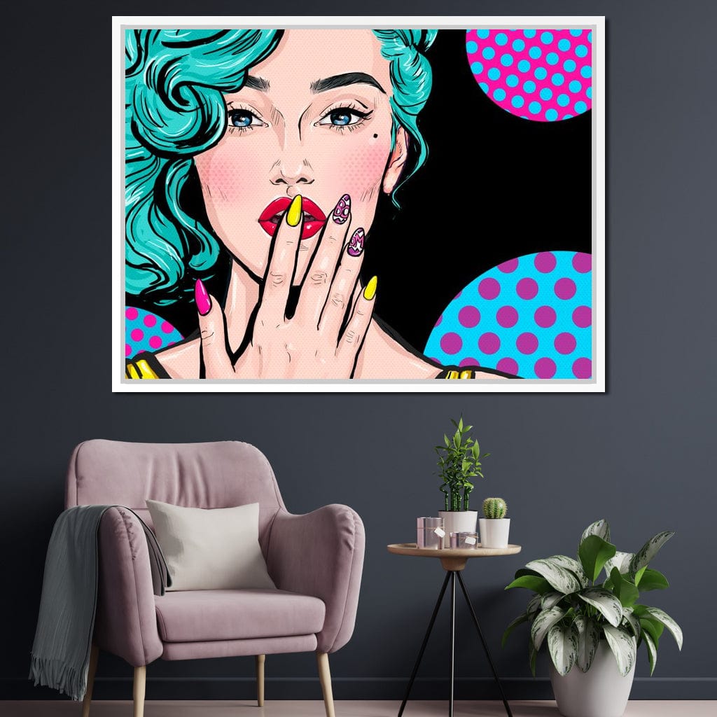 Pop Art Lady Canvas Wall Art