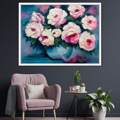 Beautiful Peonies Canvas Wall Art