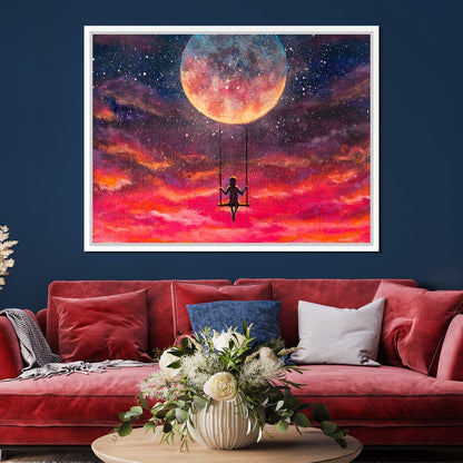 Moon Swing Canvas Wall Art