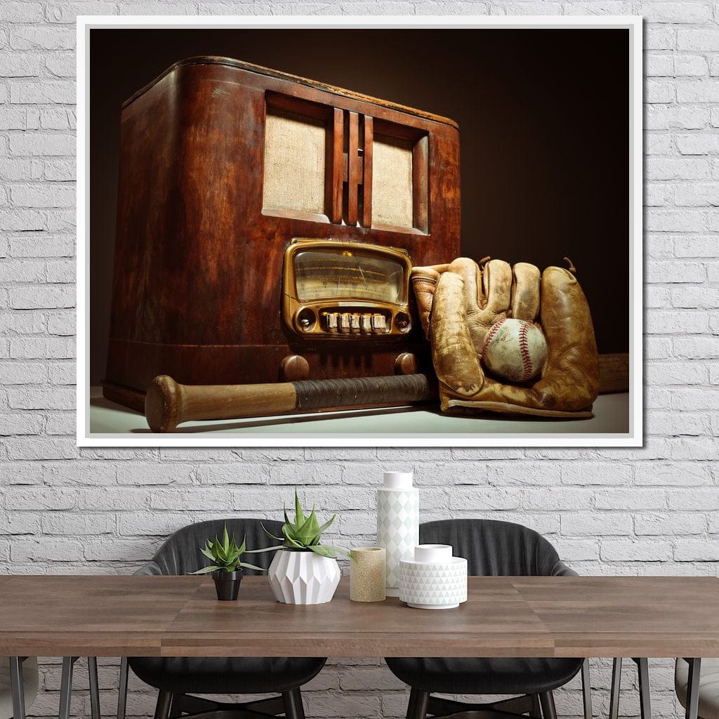 Vintage Baseball Canvas Wall Art