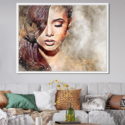 Girl Watercolor 4 - Mateo Canvas Wall Art