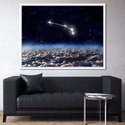 Aries Horoscope Constellation Canvas Wall Art