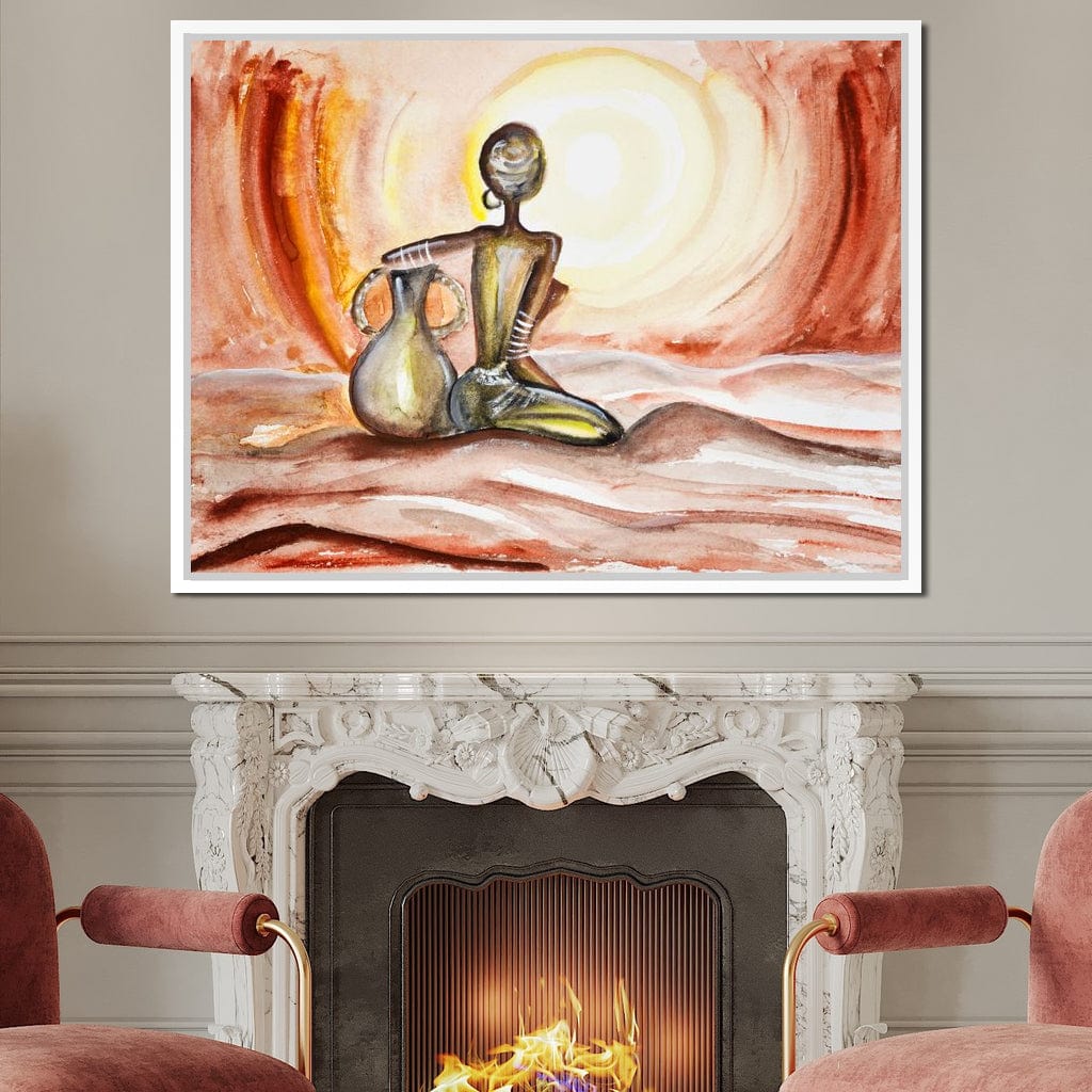 Sunset in Africa Canvas Wall Art