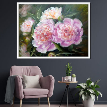 Blooming Peonies Canvas Wall Art