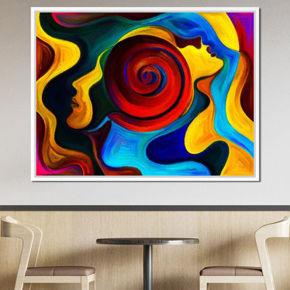 Red Swirl Canvas Wall Art