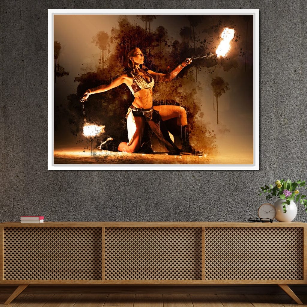 Flaming Nights Canvas Wall Art