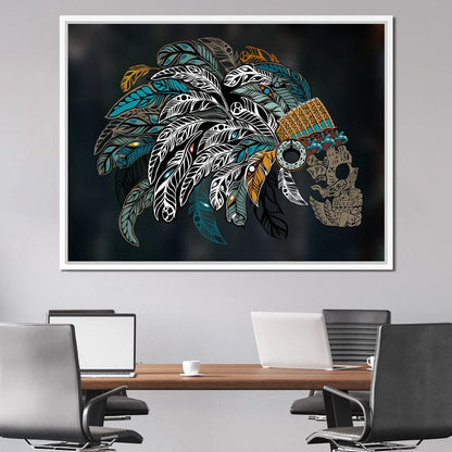 Ornamental Skull Canvas Wall Art