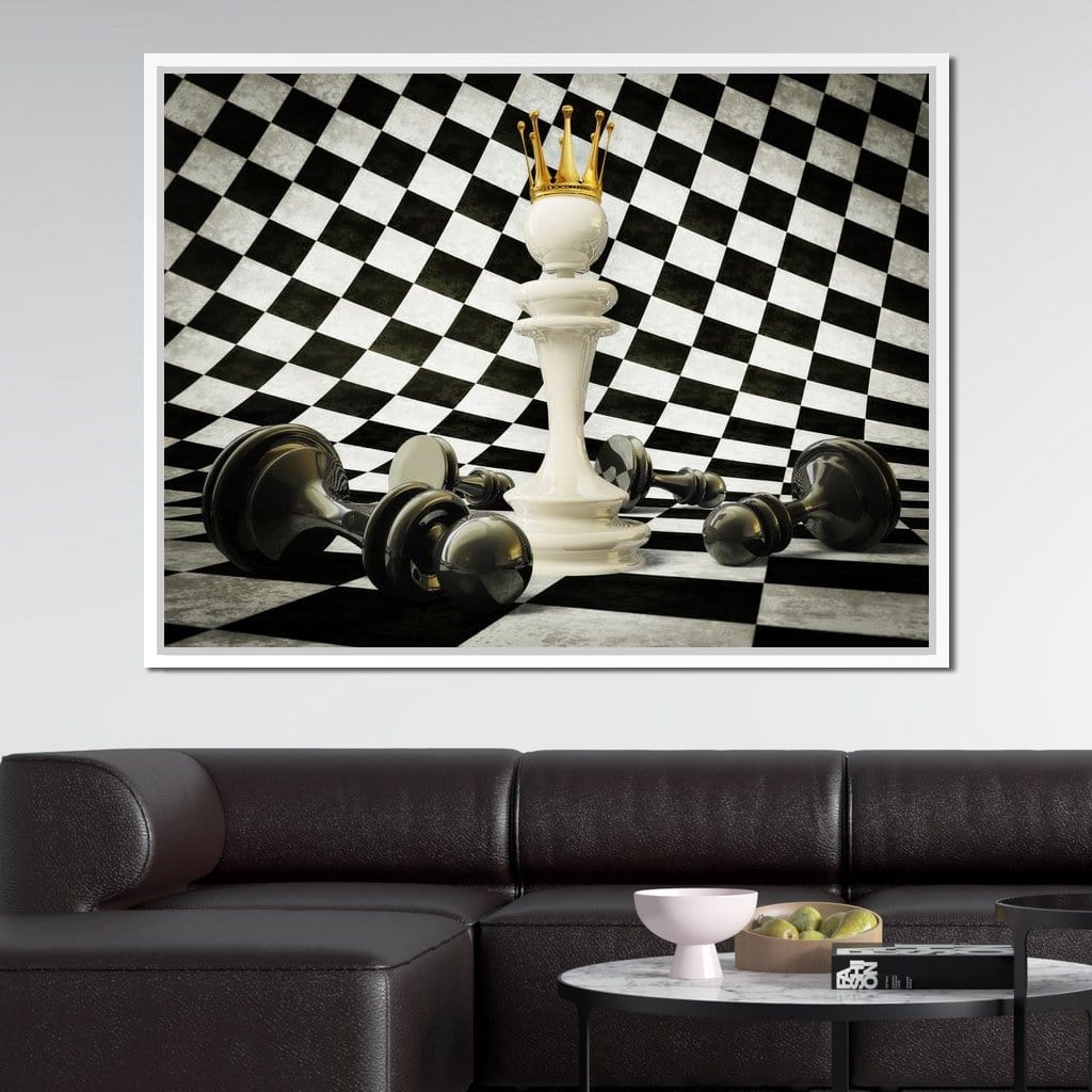 Chessboard King Canvas Wall Art