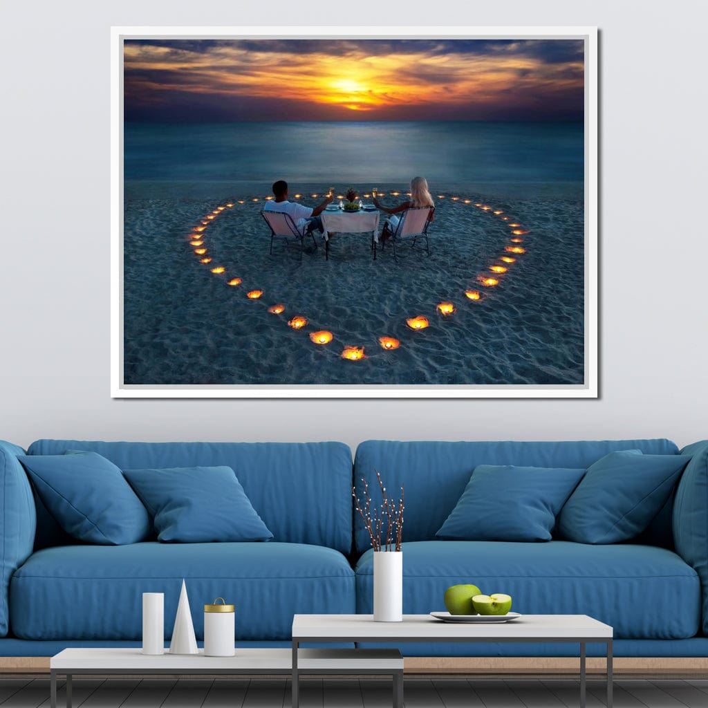 Valentine's Day Dinner Canvas Wall Art