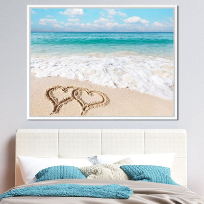 Love Beach Canvas Wall Art