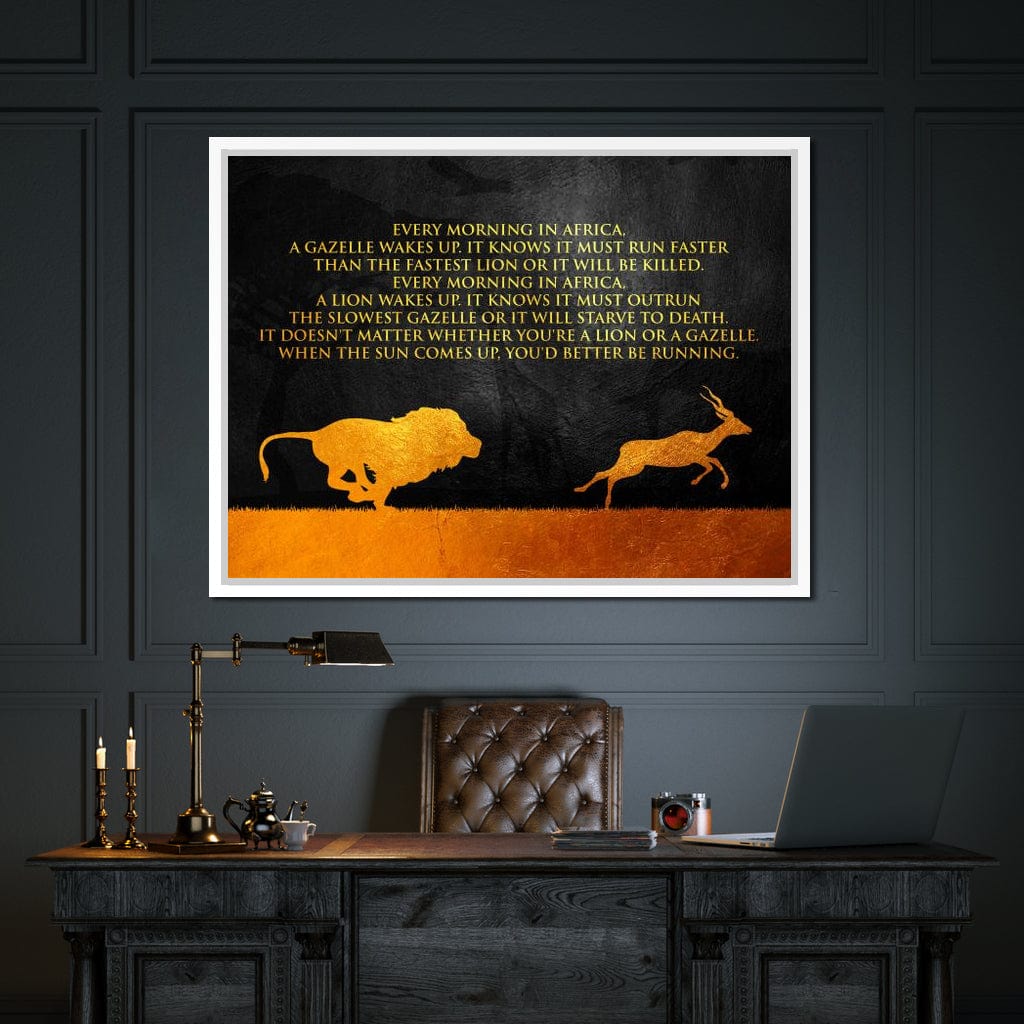 Lion & Gazelle Canvas Wall Art