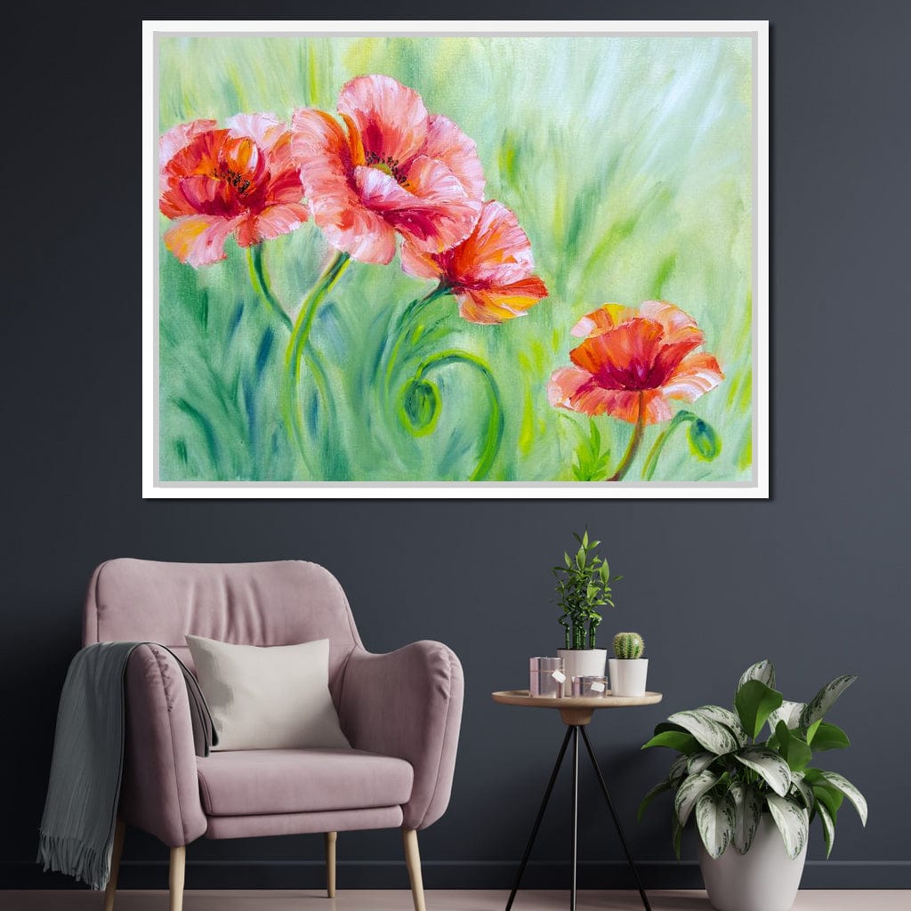 Summer Poppies Canvas Wall Art