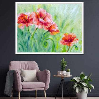 Summer Poppies Canvas Wall Art