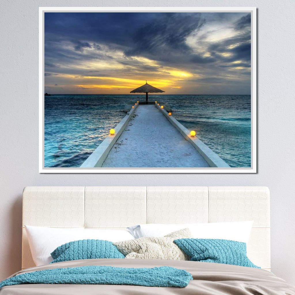 Maldivian Sunset Canvas Wall Art