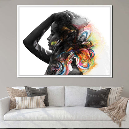 Colorful Hair Canvas Wall Art