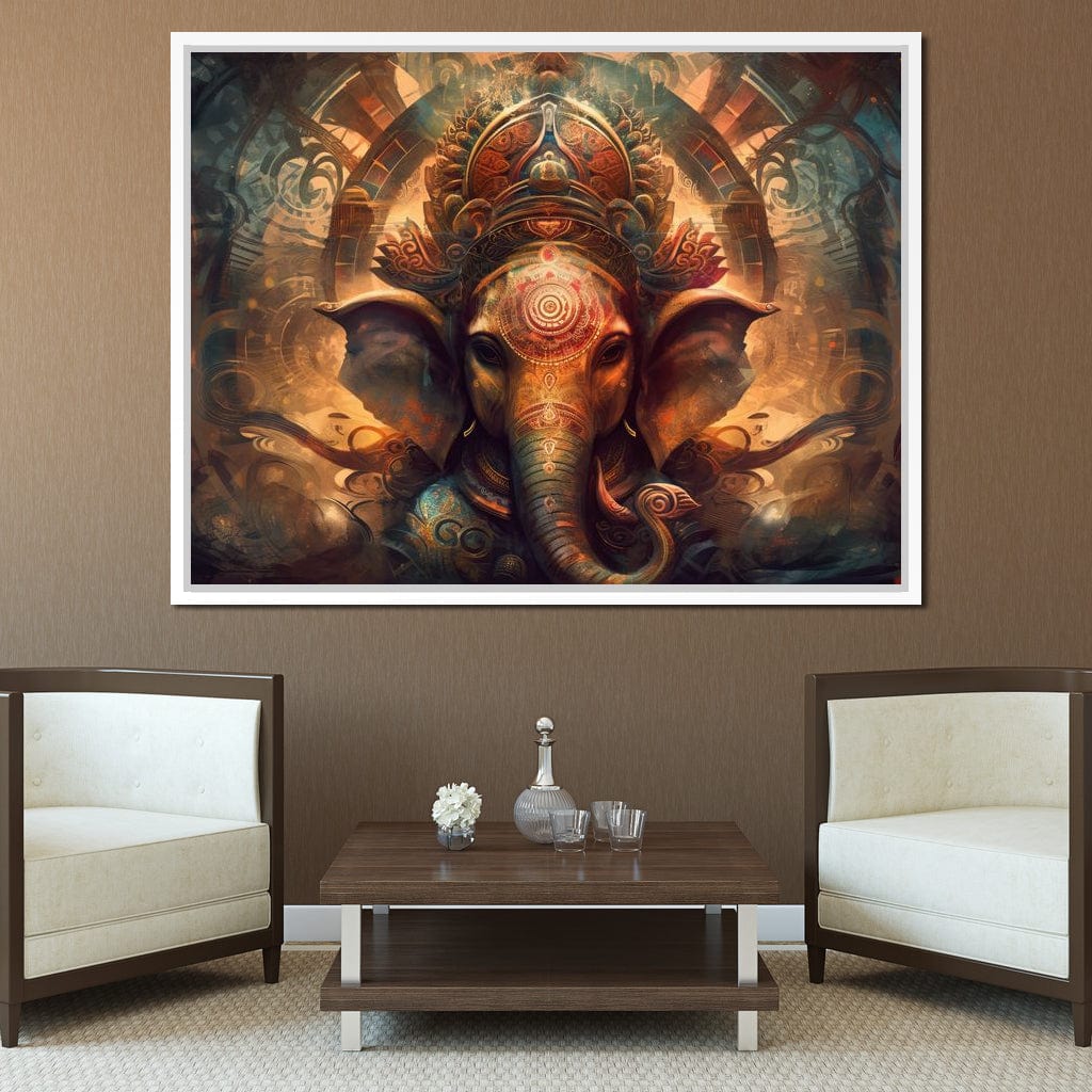 Majestic Ganesha Canvas Wall Art
