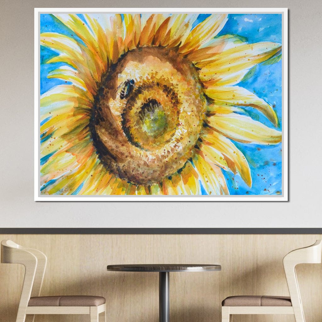 Golden Sunflower Canvas Wall Art