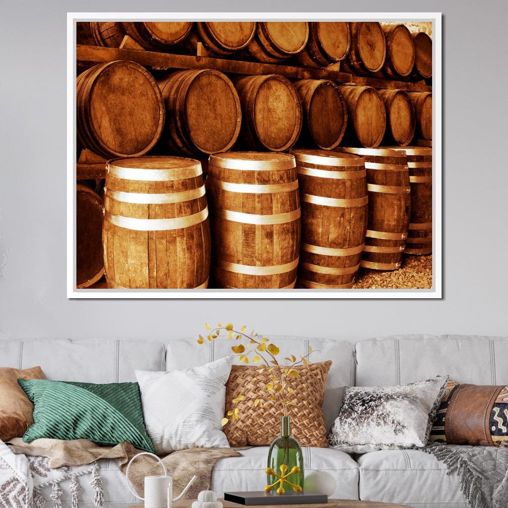 Tequila Barrels Canvas Wall Art