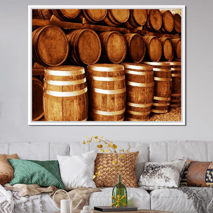 Tequila Barrels Canvas Wall Art