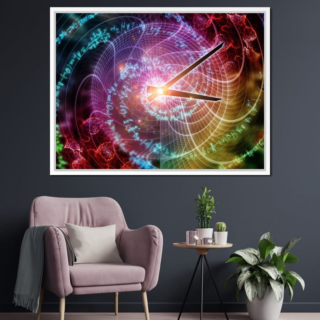 Spacetime Clock Canvas Wall Art