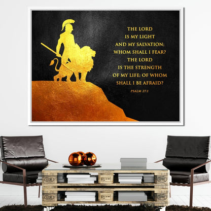 Psalm 27:1 Canvas Wall Art