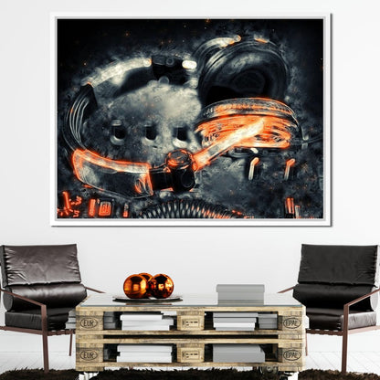 Neon Beats Canvas Wall Art