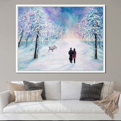 Winter Walk Canvas Wall Art