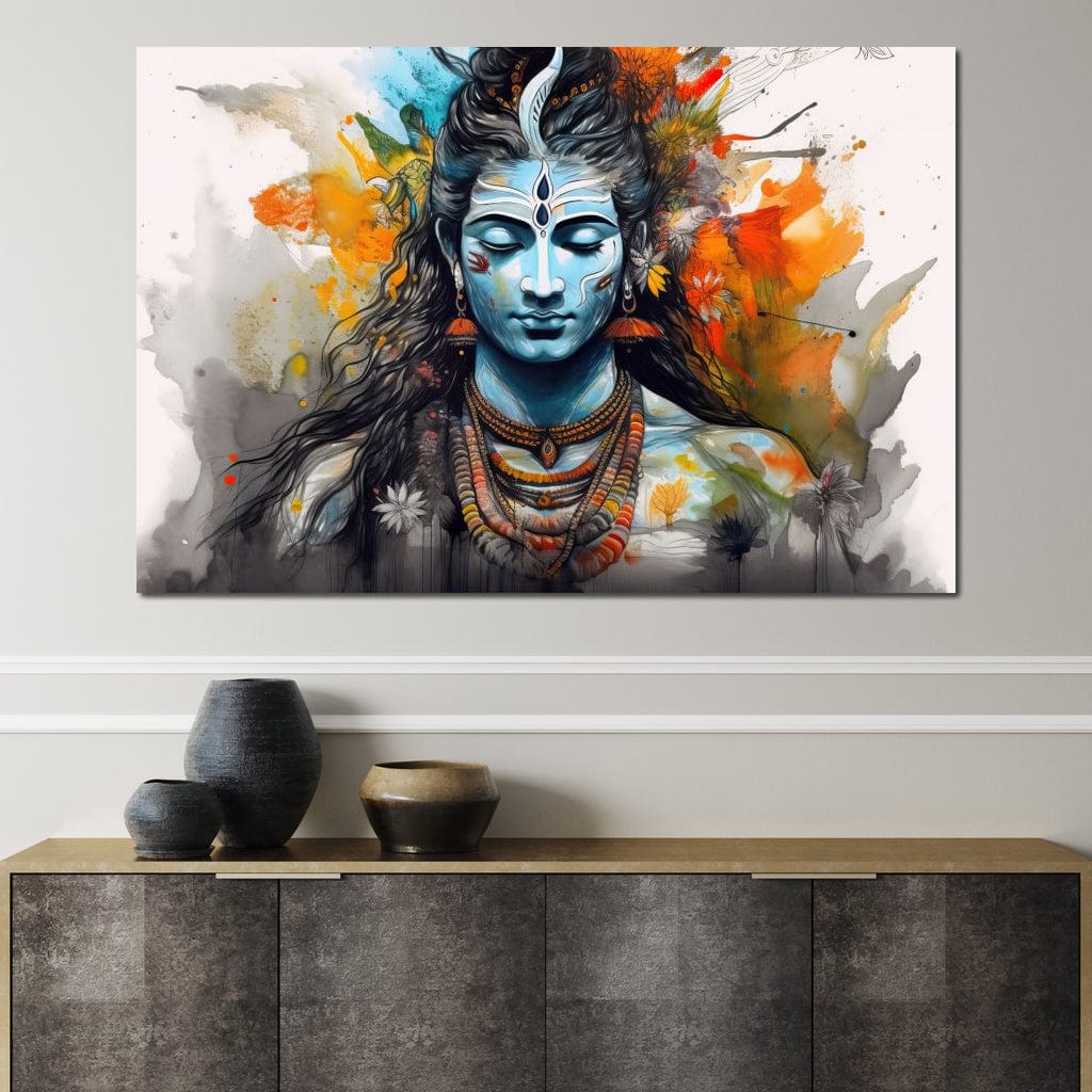 Serene Shiva Canvas Wall Art