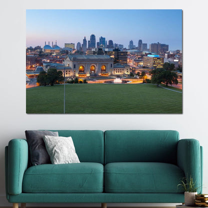 Kansas City Skyline Canvas Wall Art