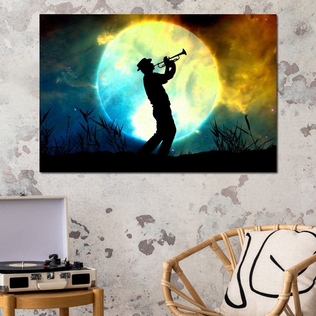 Space Trumpeter Canvas Wall Art