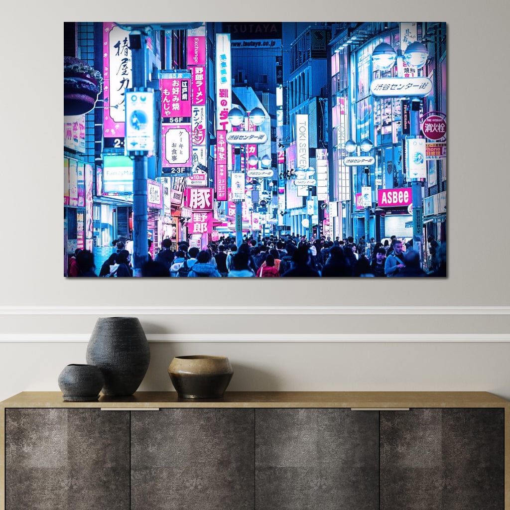 Cyberpunk Street Canvas Wall Art