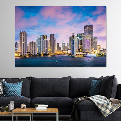 Downtown Miami Canvas Wall Art